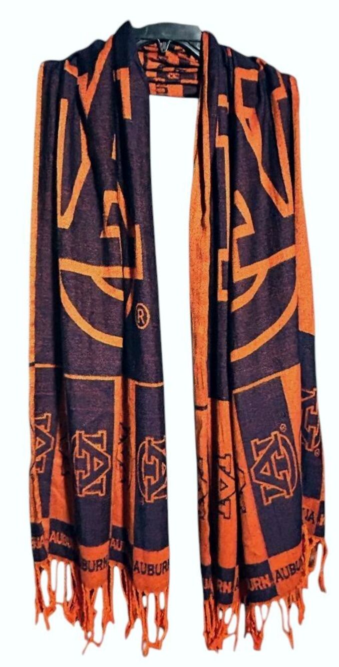 Auburn University Orange & Navy Blue Wrap / Scarf